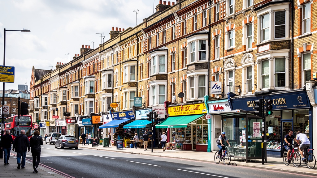 Balham High Road, South London – local shopping street